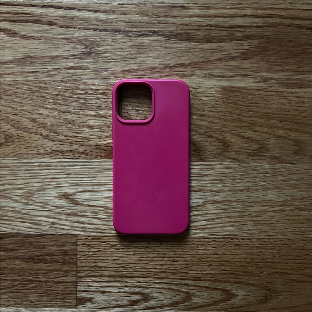 iphone 13 pro max dark pink silicone case